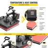 VEVOR 8 in 1 Heat Press Machine 15x15 Inch T-Shirt Pressing Machine 360° Swing Away Professional Sublimation Heat Press for Sublimation, Black - 4 of 4