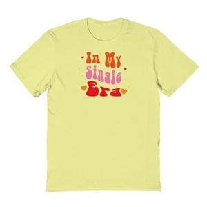 Rerun Island Men's In My Single Era Short Sleeve Graphic Cotton T-Shirt - Cornsilk M - 1 of 1