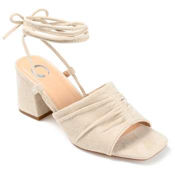 Journee Collection Womens Felisity Open Square Toe Block Heel Sandals