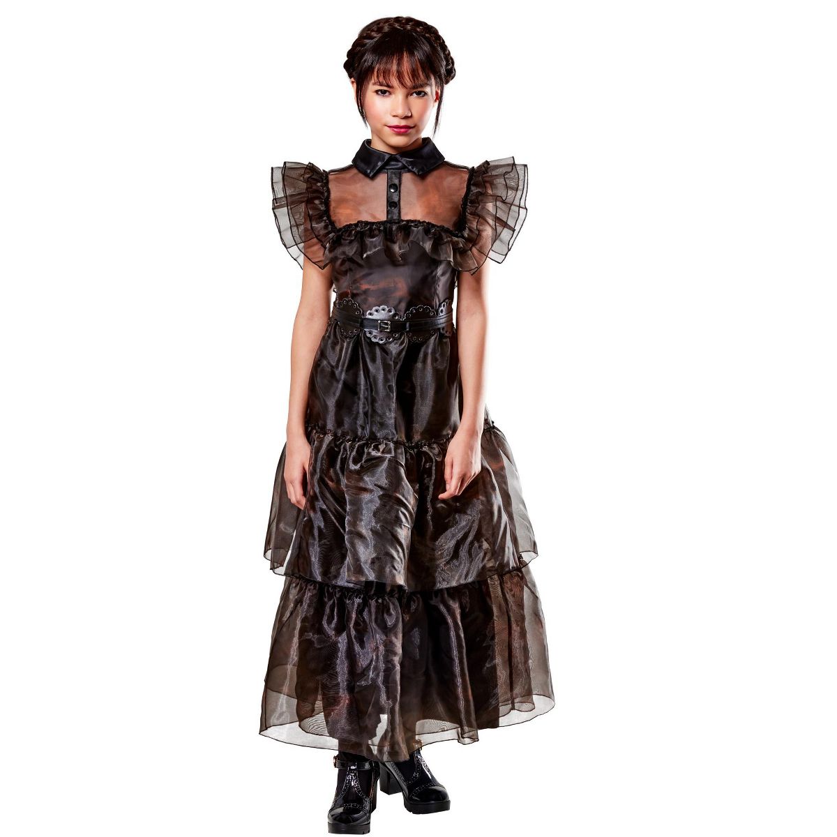 Rubies Wednesday Addams Nevermore Academy Rave'n Dance Girl's Costume - thumbnail 4