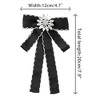 INSPIRE CHIC Women's Ribbon Bowknot Pins Brooch Big Rhinestone Bow Tie Clips with Trim for Shirts - 2 of 4