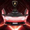 12V Electric Ride-On Car for Kids | Licensed Lamborghini Battery-Powered Sports Car with Remote Control, 2 Speeds, Sound System, LED Headlights - 2 of 4
