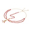 Unique Bargains Faux Diamond Wooden Beads Headpiece 1 Pc - 4 of 4