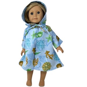 Doll Clothes Superstore Bathing Suit With Shell Print Wrap Fits Our Generation American Girl My Life Dolls - 1 of 4