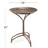 Good Directions 24" Copper Tranquility Bird Bath with Stand - Black & Bronze - 4 of 4