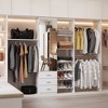 FUFU&GAGA Modern Closet Organizer System with Mirror and Adjustable Clothing Rods Armoires - 4 of 4