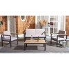 Hendor 4 Piece Living Set - Indoor/Outdoor - PAT7525 - Black/Grey - Safavieh - 2 of 4