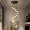 14-Lights Alabaster Staircase Chandelier - 3 of 4