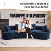 Modern Curved Modular Sectional Sofa with Chenille Upholstery, Compression Sleeper Couch with Cushions for Apartment or Living Room-Tanpinhause - 2 of 4