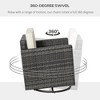Outdoor Swivel Rocker, PE Wicker Dining Chair, 360 Degree Swivel Patio Glider with Cushions for Backyard, Lawn, Garden, Deck, Porch, Steel Frame - 4 of 4