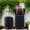 FURNIinspire Bag And Luggage Sets Hardshell Luggage Sets 2 Spinner Suitcases With TSA Lock And 1 Bag, Family Friendly, Black And Brown, 20" 24" - 2 of 4