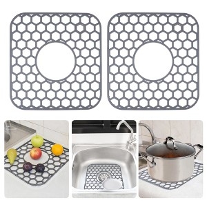 Unique Bargains Sink Protectors for Kitchen Sink 12.4"x 11.5" 2 Pcs - 1 of 4