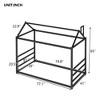House Platform Beds with Slat Kit,Montessori Bed Frame w/House Roof for Kids - 2 of 4