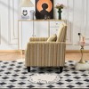 Sapphtopaz Modern Accent Chair with Nailhead Trim Striped Upholstered Cozy Chair with Lumbar Pillow&Wood Frame Armchair for Living Room,Bedroom - 2 of 4