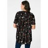 Roaman's Plus Size Angelina Tunic Top – Short Sleeve, Flowy Fit, Everyday Comfort - 3 of 4