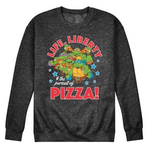 Men's - Teenage Mutant Ninja Turtles - Life Liberty Pursuit Of Pizza Graphic Fleece Sweatshirt - 1 of 4