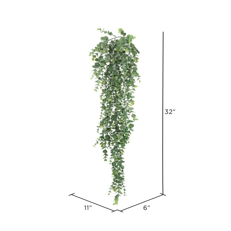 Vickerman 32" Artificial Green Hanging Mini Leaf Eucalyptus Bush, 2 per Pack., 2 of 4