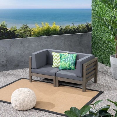 Infurnic Patio Seating Sets Modern Outdoor Furniture Set Featuring Unique Design,Perfect for Gardens, Living Spaces, Gray, 60.5"*30.25"*26.5"