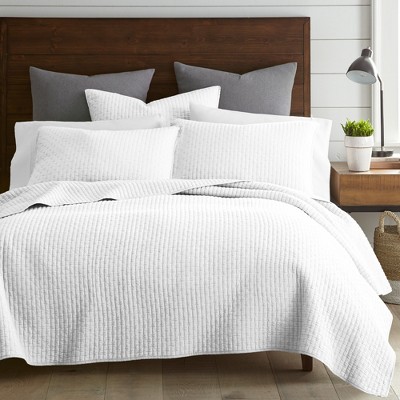 Cross Stitch White Solid Quilt Set - Levtex Home : Target