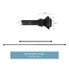 1-Inch Curtain Rod - Decorative Modern Square Finials & Hardware For Home Decor, 48-84-Inch by Lavish Home (Black) - 2 of 4