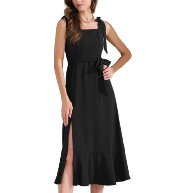womens formal summer dresses PRETTYGARDEN Womens Summer Dresses Sleeveless Elegant Square Neck Alin