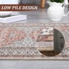 Area Rugs for Living Room - Floral Medallion Washable Rug, Non-Slip Low Pile Carpet for Bedroom - 4 of 4