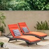 GDFStudio Olivia Rattan Adjustable Gray Chaise Lounges with Cushion(Set of 2) - 2 of 4