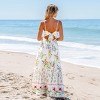 Women's Floral Print Twisted Cutout Maxi Dress - Cupshe - 4 of 4