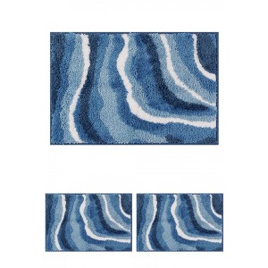 Unique Bargains Abstract Soft Non-Slip Thickening Bathroom Rugs Set - 1 of 4