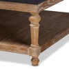 Kelly Linen Fabric Upholstered Wood Cocktail Ottoman - Baxton Studio - 4 of 4