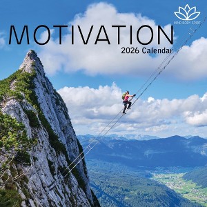 2026 Square Wall Calendar, Motivation, 16-Month Mind, Body, Spirit Theme with 180 Reminder Stickers (12x12 In) - 1 of 4