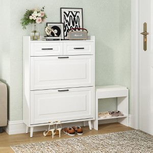 Shoe Cabinet With Shoe Bench - 1 of 4