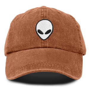Dalix Alien Embroidered UFO Dad Hat Cotton Baseball Cap Adjustable Mens - 1 of 4