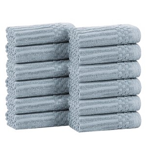 Modern Ribbed Cotton  Assorted Towel Set by Blue Nile Mills - 1 of 4