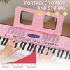 Karl Home 61 Keys  Keyboard Piano with Lighted Keys, Z-Stand, Piano Bench, Pink - 4 of 4