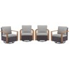 Gymojoy 4 Pieces Outdoor Swivel Chairs Glider Chair High Back Chair Set - 3 of 4