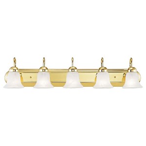 Livex Lighting Riviera 5 - Light Vanity in  Polished Brass - 1 of 4