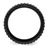 Black Bow Jewelry 8mm Black Zirconium Grooved & Ridged Edge Standard Fit Band - 2 of 4