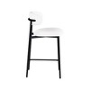 Meridian Furniture,Lupita White Vegan Leather Counter Stool, Set of 2 - 3 of 4
