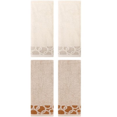 REGALWOVEN Cotton Jacquard Soft Absorbent Hand Towel for Bathroom Home 13" x 29"