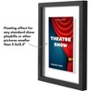 Americanflat Floating Frame for Playbills - Composite Wood & Plexiglass - 9.5" x 12.5"  - Black - 4 of 4