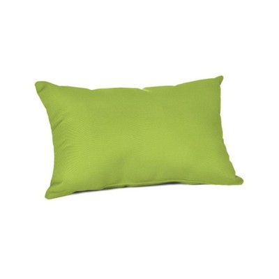 Casual Cushion Solid Sunbrella Fabric 1-Piece Indoor/Outdoor Lumbar Pillow, 19"W x 12"L