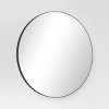 28" Round Infinity Circle Mirror Black - Threshold™: Modern Powder-Coated Metal Frame, Wall Mounted - 3 of 4