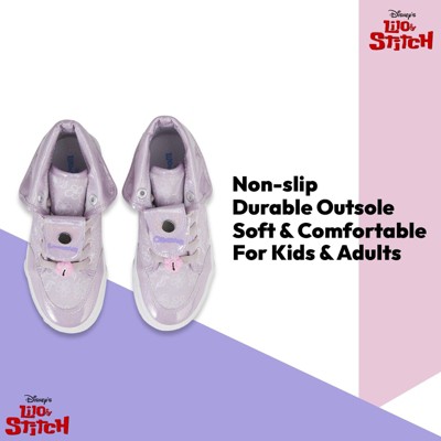 Мужские кроссовки Disney Girls Lilo & Stitch Sneakers - Lilo and Stitch High Top Athletic Shoes - Lilo and Stitch High Top Lace Up Sneakers (Lavender, 13) — фото 2