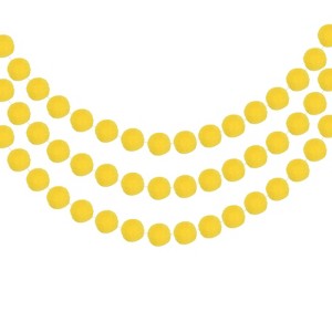 Unique Bargains Party Decoration 24 Felt Balls Hanging Garland 3 Pcs - 1 of 3