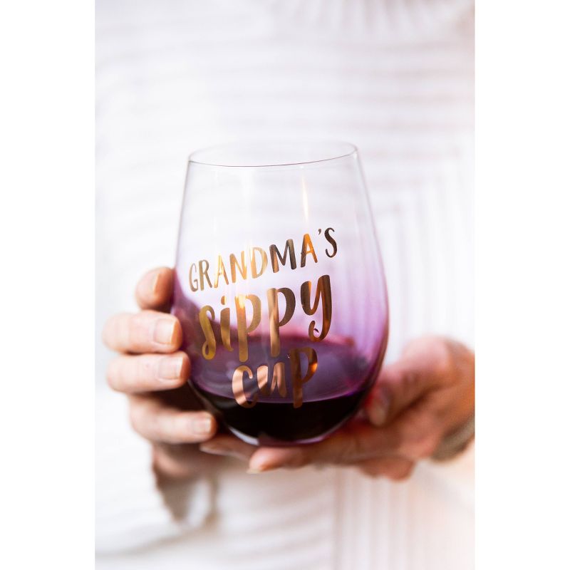 Pearhead Grandma&#39;s Sippy Cup Wine Glass 16 oz, 3 of 6