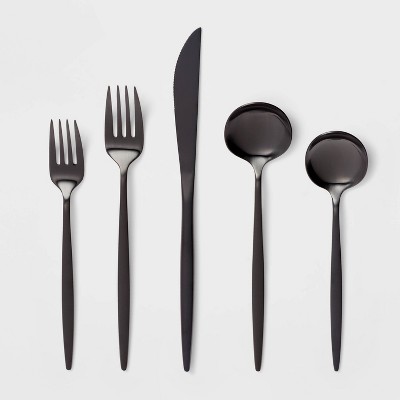 Black Silverware Set