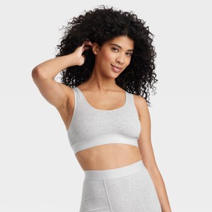 Women's Cotton Stretch Unlined Scoop Bralette - Auden™ - 1 of 4