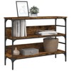 vidaXL Console Table Smoked Oak 39.4 in.x12.6 in.x29.5 in. Engineered Wood - 4 of 4