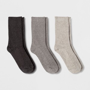 Women's 3pk Waffle Crew Socks - Universal Thread™ 4-10 - 1 of 2
